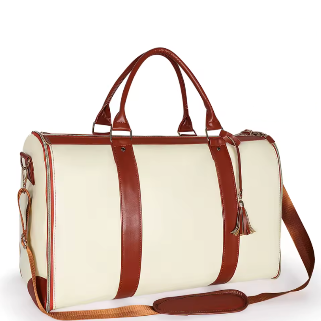 LuxeFold Women's Travel Duffel Beige