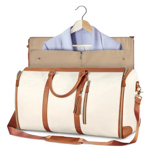 LuxeFold Women's Travel Duffel Beige